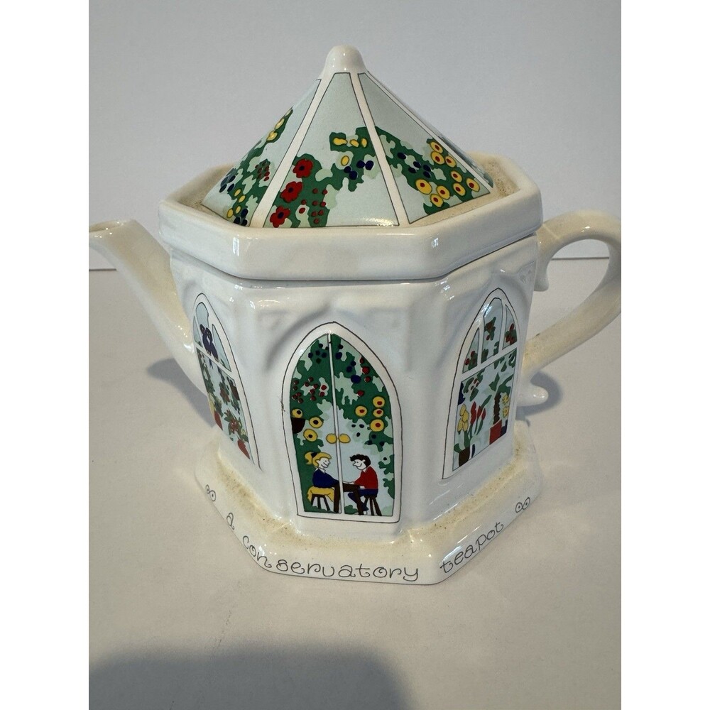 WADE English Life Conservatory Teapot w/ Lid Barbara Wootton Ceramic Floral